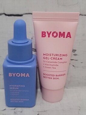 Byoma Hydrating Serum and Moisturizing Gel Cream Travel Size Bundle